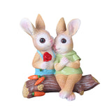 Maxbell Maxbell Desktop Rabbit Statue Hand Painted Tabletop Centerpiece for Lawn Indoor Yard