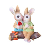 Maxbell Maxbell Desktop Rabbit Statue Hand Painted Tabletop Centerpiece for Lawn Indoor Yard