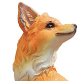 Maxbell Maxbell Resin Fox Figurine Animal Model Art Crafts Ornament Woodland Animal Figurine Looking Back Orange