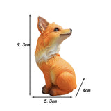 Maxbell Maxbell Resin Fox Figurine Animal Model Art Crafts Ornament Woodland Animal Figurine Looking Back Orange