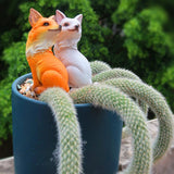 Maxbell Maxbell Resin Fox Figurine Animal Model Art Crafts Ornament Woodland Animal Figurine Looking Back Orange