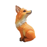 Maxbell Maxbell Resin Fox Figurine Animal Model Art Crafts Ornament Woodland Animal Figurine Looking Back Orange
