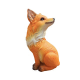 Maxbell Maxbell Resin Fox Figurine Animal Model Art Crafts Ornament Woodland Animal Figurine Looking Back Orange