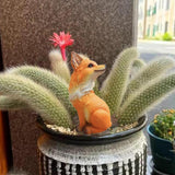 Maxbell Maxbell Resin Fox Figurine Animal Model Art Crafts Ornament Woodland Animal Figurine Looking Back Orange