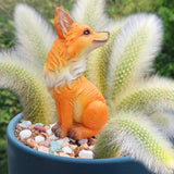 Maxbell Maxbell Resin Fox Figurine Animal Model Art Crafts Ornament Woodland Animal Figurine Looking Back Orange