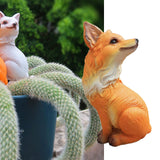 Maxbell Maxbell Resin Fox Figurine Animal Model Art Crafts Ornament Woodland Animal Figurine Looking Back Orange