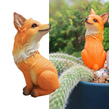 Maxbell Maxbell Resin Fox Figurine Animal Model Art Crafts Ornament Woodland Animal Figurine Looking Back Orange