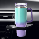 Maxbell Maxbell 40oz Tumbler with Handle Lid Reusable Coffee Travel Mug for Car Home Camping green and violet