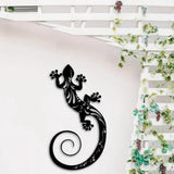 Maxbell 2xMetal Gecko Lizard Wall Decor Hanging Iron Lizard for Living Room Yard