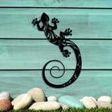 Maxbell 2xMetal Gecko Lizard Wall Decor Hanging Iron Lizard for Living Room Yard