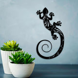 Maxbell 2xMetal Gecko Lizard Wall Decor Hanging Iron Lizard for Living Room Yard