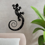Maxbell 2xMetal Gecko Lizard Wall Decor Hanging Iron Lizard for Living Room Yard