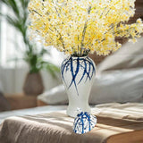 Maxbell Maxbell Blue and White Ginger Jar Chinese Ceramic Vase Flower Arrangement Collection 28cmx28cmx61cm