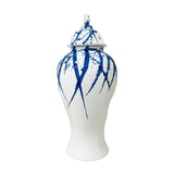 Maxbell Maxbell Blue and White Ginger Jar Chinese Ceramic Vase Flower Arrangement Collection 28cmx28cmx61cm