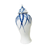 Maxbell Maxbell Blue and White Ginger Jar Chinese Ceramic Vase Flower Arrangement Collection 28cmx28cmx61cm
