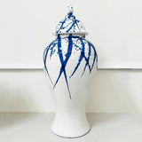 Maxbell Maxbell Blue and White Ginger Jar Chinese Ceramic Vase Flower Arrangement Collection 28cmx28cmx61cm