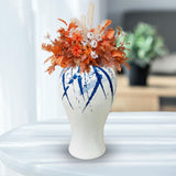 Maxbell Maxbell Flower Vase Container Porcelain Ginger Jar with Lid for Bedroom Desk Wedding 17x17x35cm