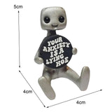 Cute Tiny Robot Figure Decorative Statue for Shelf Table Centerpiece Cabinet Style A