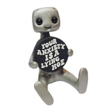 Cute Tiny Robot Figure Decorative Statue for Shelf Table Centerpiece Cabinet Style A