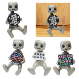 Cute Tiny Robot Figure Decorative Statue for Shelf Table Centerpiece Cabinet Style A