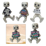 Cute Tiny Robot Figure Decorative Statue for Shelf Table Centerpiece Cabinet Style A