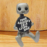 Cute Tiny Robot Figure Decorative Statue for Shelf Table Centerpiece Cabinet Style A