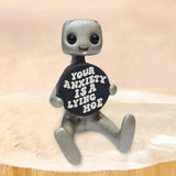 Cute Tiny Robot Figure Decorative Statue for Shelf Table Centerpiece Cabinet Style A