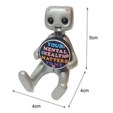 Cute Tiny Robot Figure Decorative Statue for Shelf Table Centerpiece Cabinet Style B