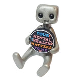 Cute Tiny Robot Figure Decorative Statue for Shelf Table Centerpiece Cabinet Style B