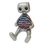 Cute Tiny Robot Figure Decorative Statue for Shelf Table Centerpiece Cabinet Style B