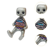 Cute Tiny Robot Figure Decorative Statue for Shelf Table Centerpiece Cabinet Style B