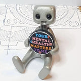 Cute Tiny Robot Figure Decorative Statue for Shelf Table Centerpiece Cabinet Style B