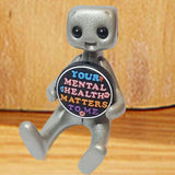 Cute Tiny Robot Figure Decorative Statue for Shelf Table Centerpiece Cabinet Style B