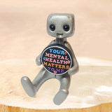 Cute Tiny Robot Figure Decorative Statue for Shelf Table Centerpiece Cabinet Style B
