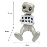 Cute Tiny Robot Figure Decorative Statue for Shelf Table Centerpiece Cabinet Style C