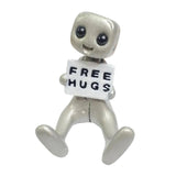 Cute Tiny Robot Figure Decorative Statue for Shelf Table Centerpiece Cabinet Style C