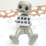 Cute Tiny Robot Figure Decorative Statue for Shelf Table Centerpiece Cabinet Style C