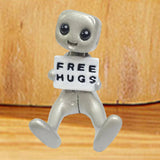 Cute Tiny Robot Figure Decorative Statue for Shelf Table Centerpiece Cabinet Style C