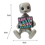 Cute Tiny Robot Figure Decorative Statue for Shelf Table Centerpiece Cabinet Style D
