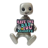 Cute Tiny Robot Figure Decorative Statue for Shelf Table Centerpiece Cabinet Style D