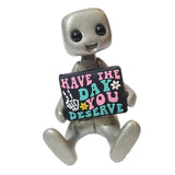 Cute Tiny Robot Figure Decorative Statue for Shelf Table Centerpiece Cabinet Style D