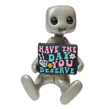 Cute Tiny Robot Figure Decorative Statue for Shelf Table Centerpiece Cabinet Style D