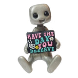 Cute Tiny Robot Figure Decorative Statue for Shelf Table Centerpiece Cabinet Style D