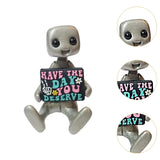 Cute Tiny Robot Figure Decorative Statue for Shelf Table Centerpiece Cabinet Style D