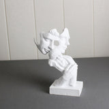 Maxbell Maxbell Family of 3 Statue Modern Figure for Fireplace Table Centerpiece Living Room White