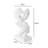Maxbell Maxbell Family of 3 Statue Modern Figure for Fireplace Table Centerpiece Living Room White