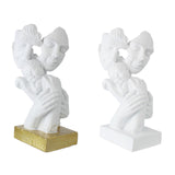 Maxbell Maxbell Family of 3 Statue Modern Figure for Fireplace Table Centerpiece Living Room White