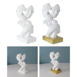 Maxbell Maxbell Family of 3 Statue Modern Figure for Fireplace Table Centerpiece Living Room White