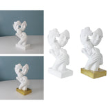 Maxbell Maxbell Family of 3 Statue Modern Figure for Fireplace Table Centerpiece Living Room White