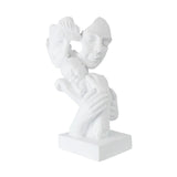 Maxbell Maxbell Family of 3 Statue Modern Figure for Fireplace Table Centerpiece Living Room White